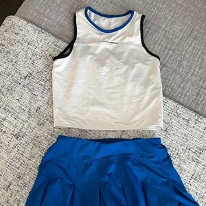 Lucky In Love - Girl's Tennis Matching Shirt and Skirt - M (10-12)